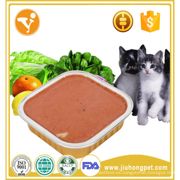 Alimentos para mascotas de alimentos húmedos al por mayor sabor de pollo nutritivos alimentos para gatos sanos